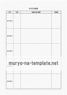 年次計画書のテンプレート