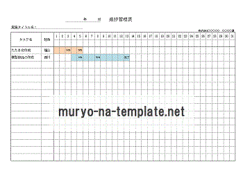 進捗管理表のテンプレート