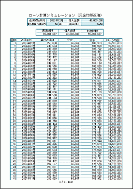 未登録・無料でダウンロードできるローン計算シミュレーション