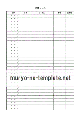 読書ノートのテンプレート