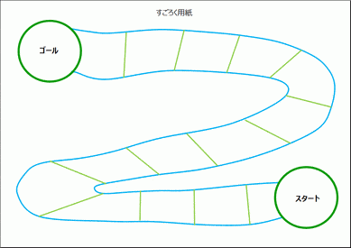 すごろくの手作り用紙 丸と線路型の2種類のマス Excelで作成 無料なテンプレート